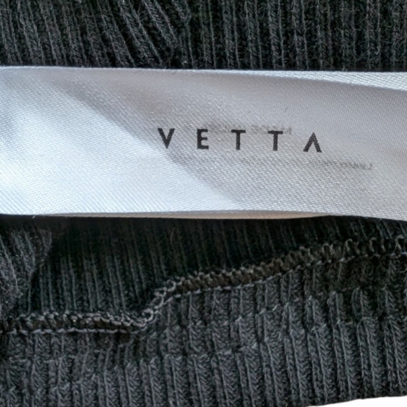 Vetta Capsule The Long Cardigan Ribbed Midi Dress Belt Black Tencel Women's Med - Picture 9 of 16